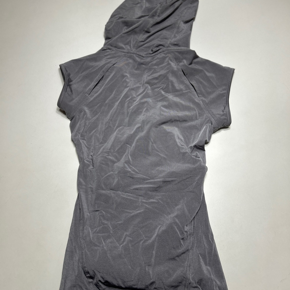 Gray Hooded Athletic Top - Picture 2 of 4
